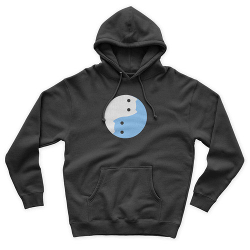 Yin Yang Cat Design Blue And White Unisex Hoodie