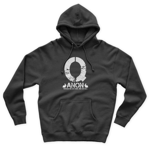 Q Anon Where We Go One We Go All Funny Art Vintage Simple Unisex Hoodie