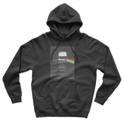 Wish You Were Beer Funny Art Vintage Unisex Hoodie