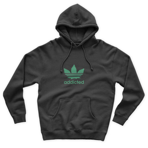 Addicted Marijuana Logo Art Simple Unisex Hoodie