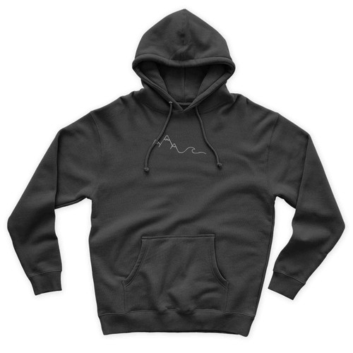 Mountain Wave Simple Vintage Retro Unisex Hoodie