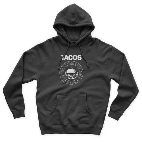 Tacos Ramones Simple Art Vintage Unisex Hoodie