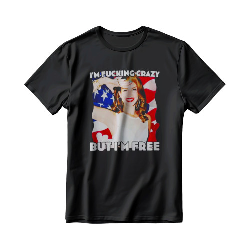 Bejeweled Stickers I Am Fucking Crazy But Im Free Lana Del Rey Men’s T-Shirt