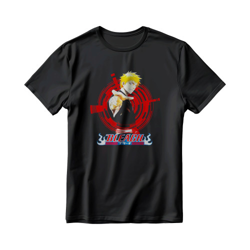 Bleach Red Illustration Ichigo Kurosaki Men’s T-Shirt