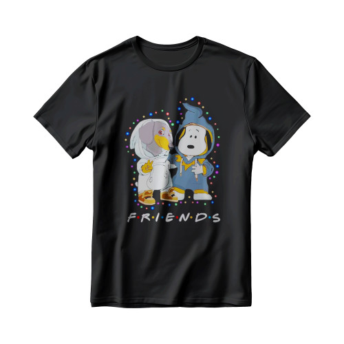 Dachshund And Snoopy Friends Christmas Light Men's T-Shirt