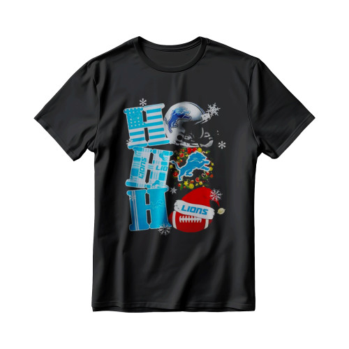 Detroit Lions Nfl Ho Ho Ho Christmas 2023 Men's T-Shirt