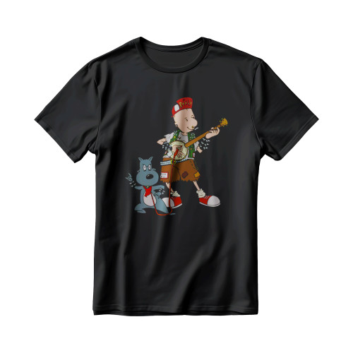 Doug Playing Guitar With Porkchop Men's T-Shirt