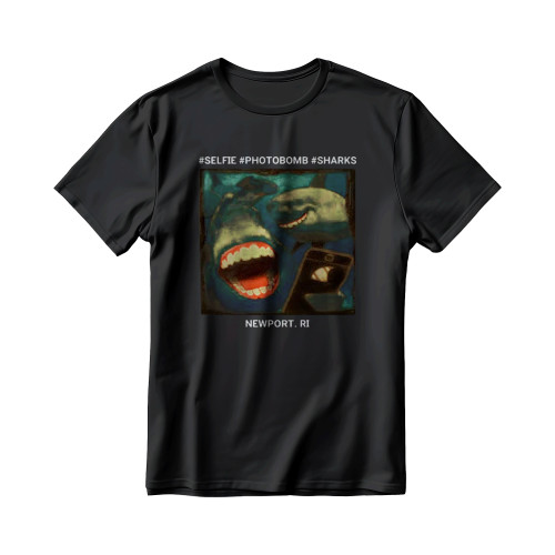 Selfie Photobomb Sharks Newport Men's T-Shirt