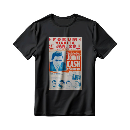 Johnny Cash Flatt And Scruggs 1961 Wichita Ks Concert Men's T-Shirt