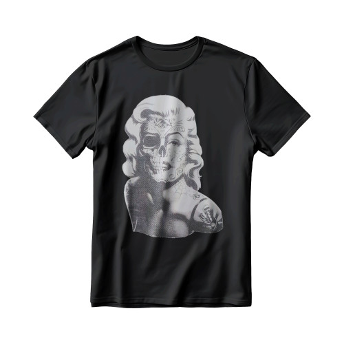Marilyn Monroe Portrait With Half Skull Men's T-Shirt