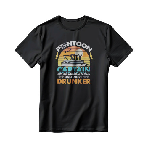 Pontoon Captain Like A Regular Captain Only Way More Drunker Vintage Men's T-Shirt