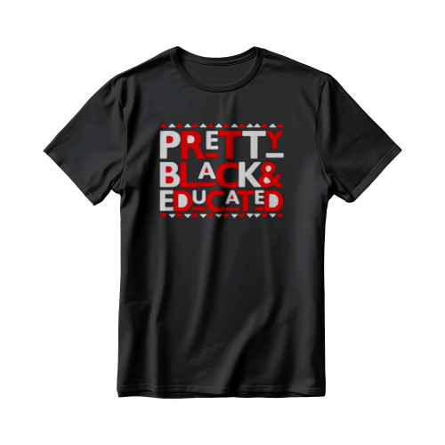 Red White Pretty, Black, And Educated Sorority Men's T-Shirt
