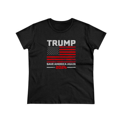 2024 Trump Save America Again Usa Flag Women's T-Shirt