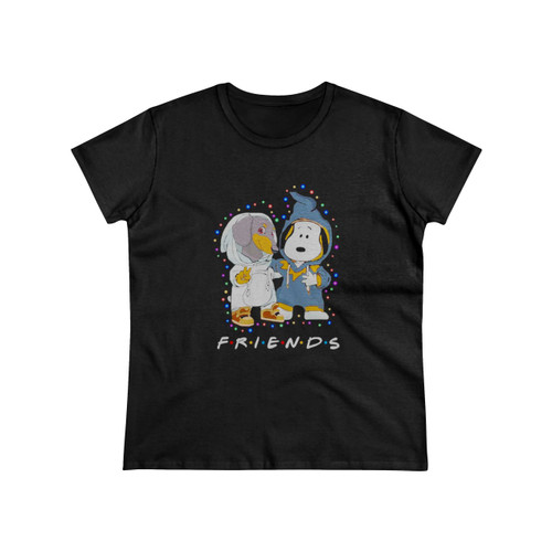 Dachshund And Snoopy Friends Christmas Light Women's T-Shirt