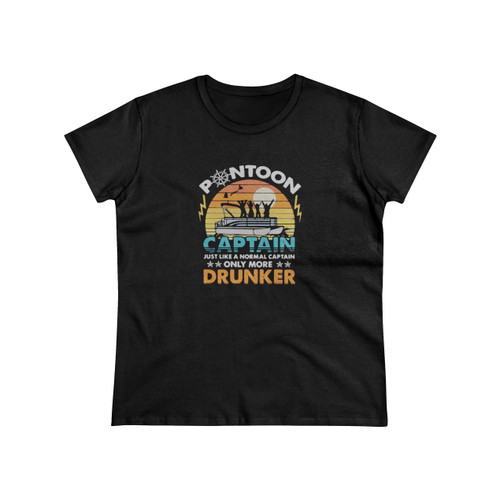 Pontoon Captain Like A Regular Captain Only Way More Drunker Vintage Women's T-Shirt