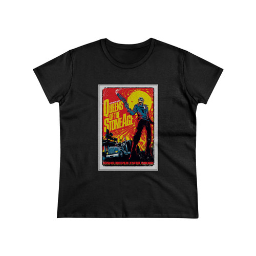 Queens Of The Stone Age Skull With Gun Women's T-Shirt