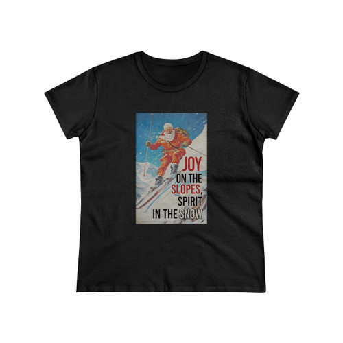 Santa Claus Ski Joy On The Slopes, Spirit In The Snow Christmas 2023 Women's T-Shirt