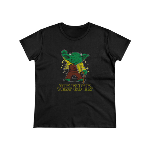 Yoda Freddie Mercury The Force Must Go On Women's T-Shirt