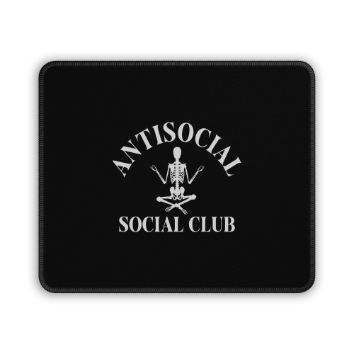 Antisocial Social Club Members Only Fuck Off Skeleton Mouse Pad