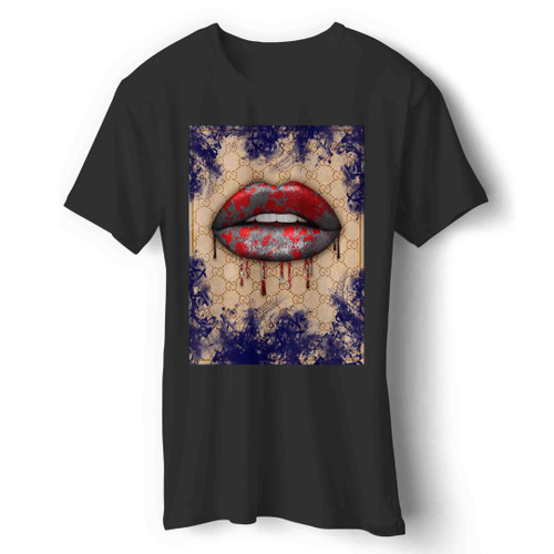 Lips Canvas Art Man's T-Shirt Lips Canvas Art Man's T-Shirt