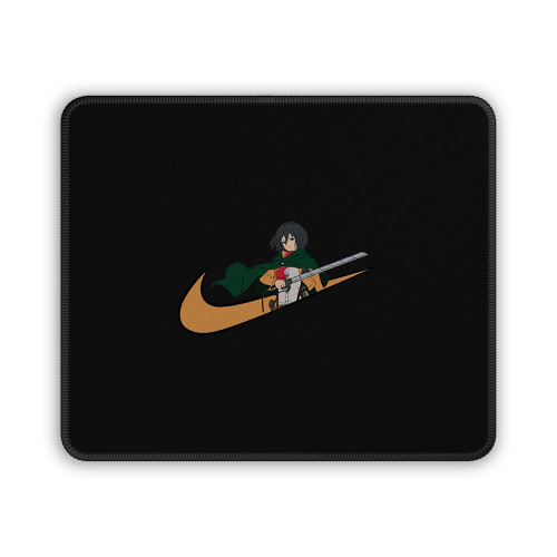 Nike Logo Mikasa Attack On Titan Mouse Pad