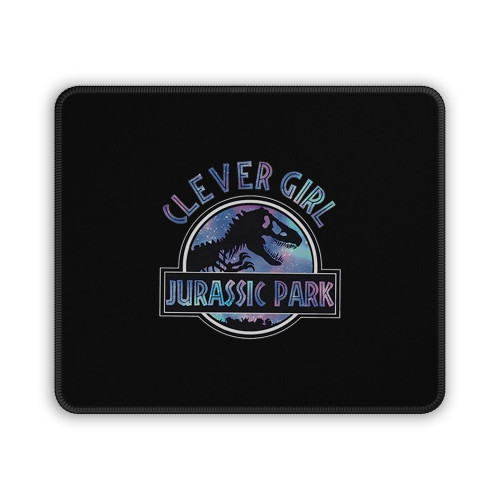 Dinosaur Park Distressed Teal Raptor Clever Girl Mouse Pad