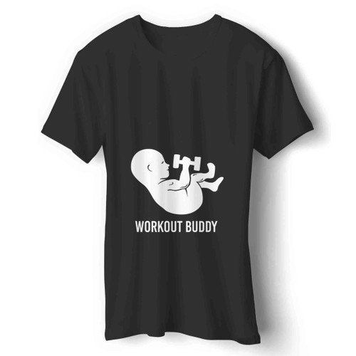 Pregnancy Workout Buddy Pregnancy Announcement Cute Pregnant Man's T-Shirt