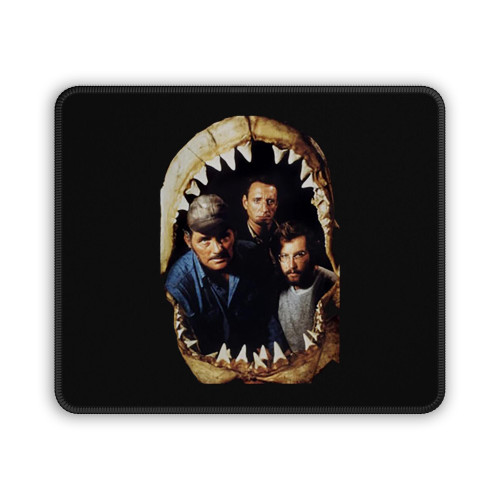 Jaws Brody Hooper Quint Shark Teeth Fishermen 1975 Vintage 70S Movie Film Mouse Pad