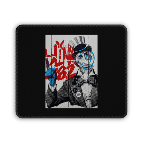 Blink 182 2019 Aesthetic Apparatus Poster Charlotte Nc Pnc Music Pavilion 20 Years Of Enema Of The State Mouse Pad