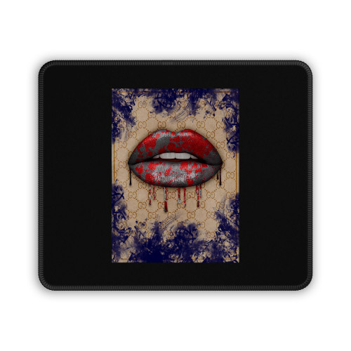 Lips Canvas Art Mouse Pad Lips Canvas Art Mouse Pad