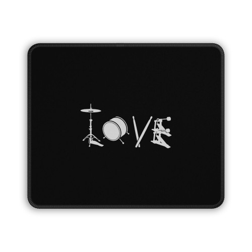 Mens Love Drum Drummer Mouse Pad