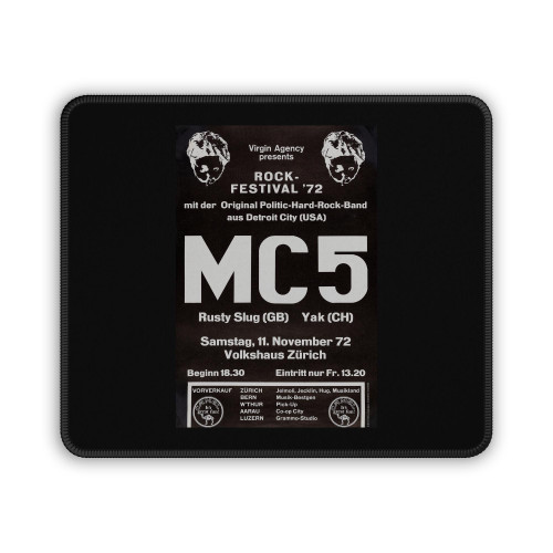 Mc5 1972 Zurich Switzerland Concert Mouse Pad Mc5 1972 Zurich Switzerland Concert Mouse Pad