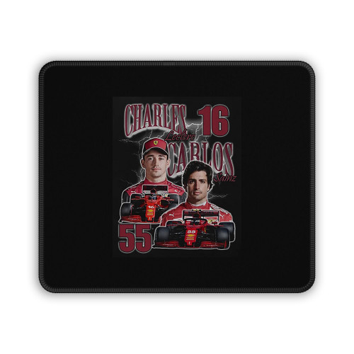 Pole Charles Leclerc Carlos Sainz Logo Art Mouse Pad
