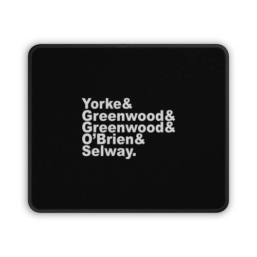 Radiohead Band Line Up Mouse Pad