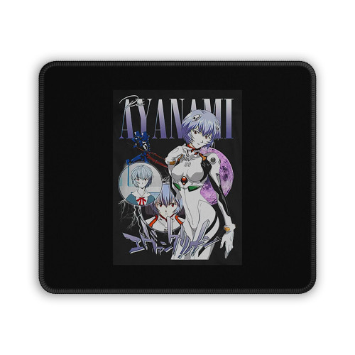 Rei Ayanami Vintage Neon Genesis Evangelion Mouse Pad