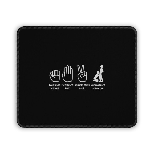 Rock Paper Scissors Bj Funny Mouse Pad