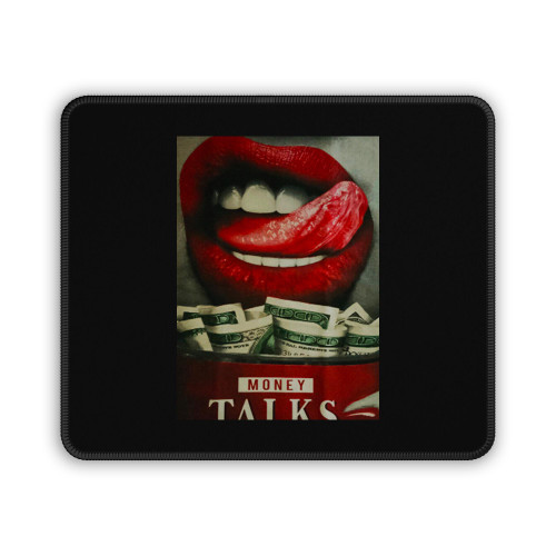Money Talks Cash Money Red Lips Mouse Pad