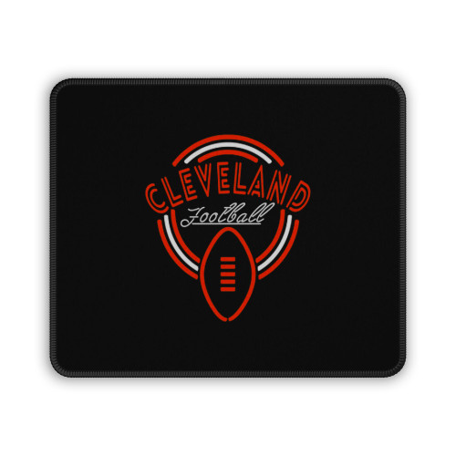 Neon Sign Cleveland Football Mouse Pad