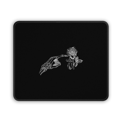 Skeleton And Rose Goth Mouse Pad