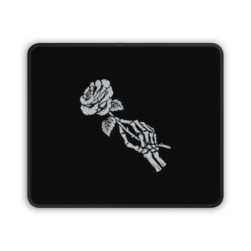 Skeleton Holding Rose Mouse Pad