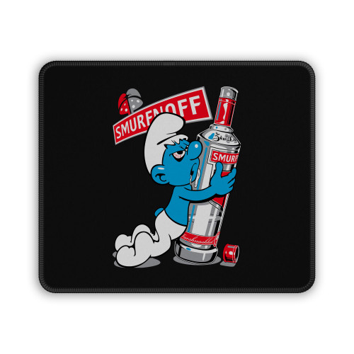 Smurfnoff Vodka Beer Funny Joke Slogan Mouse Pad
