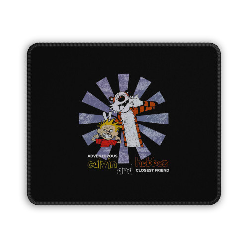 Calvin And Hobbes Retro Adventure Mouse Pad