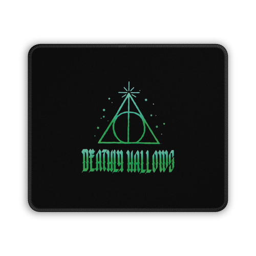 Deathly Hallows Heavy Metal Font Mouse Pad