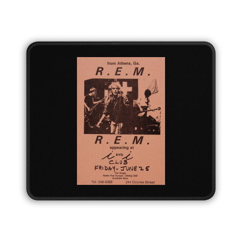 R E M 1982 I And I Club Large Handbill Mouse Pad