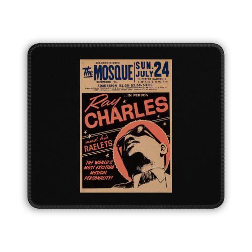 Ray Charles 1966 Richmond Virginia Vintage Concert Mouse Pad