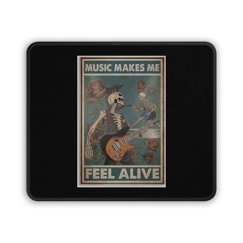 Rock Skull Poster Mouse Pad