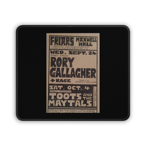 Rory Gallagher Toots And The Maytals Friars Aylesbury 1980 Flyer Mouse Pad
