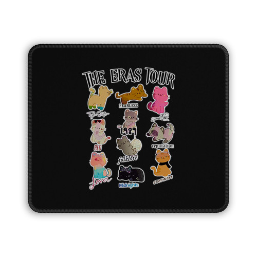 Taylor Swift Cat Albums The Eras Tour 2023 Mouse Pad