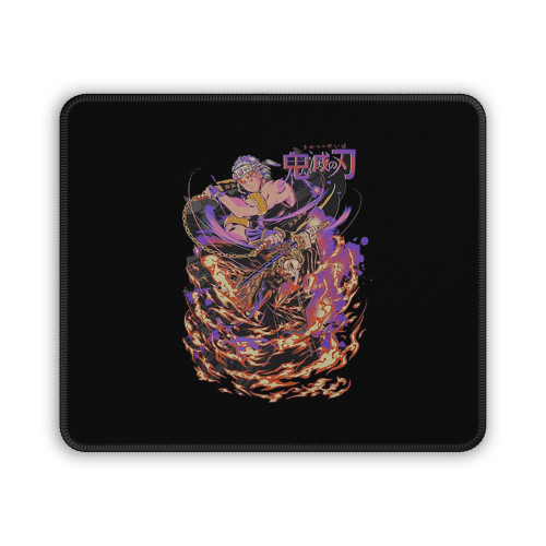 Tengen Uzui Vs Rengoku Kyojuro Kimetsu No Yaiba Mouse Pad