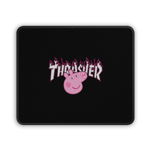 Thrasher Peppa Pig Funny Vectorized Mouse Pad